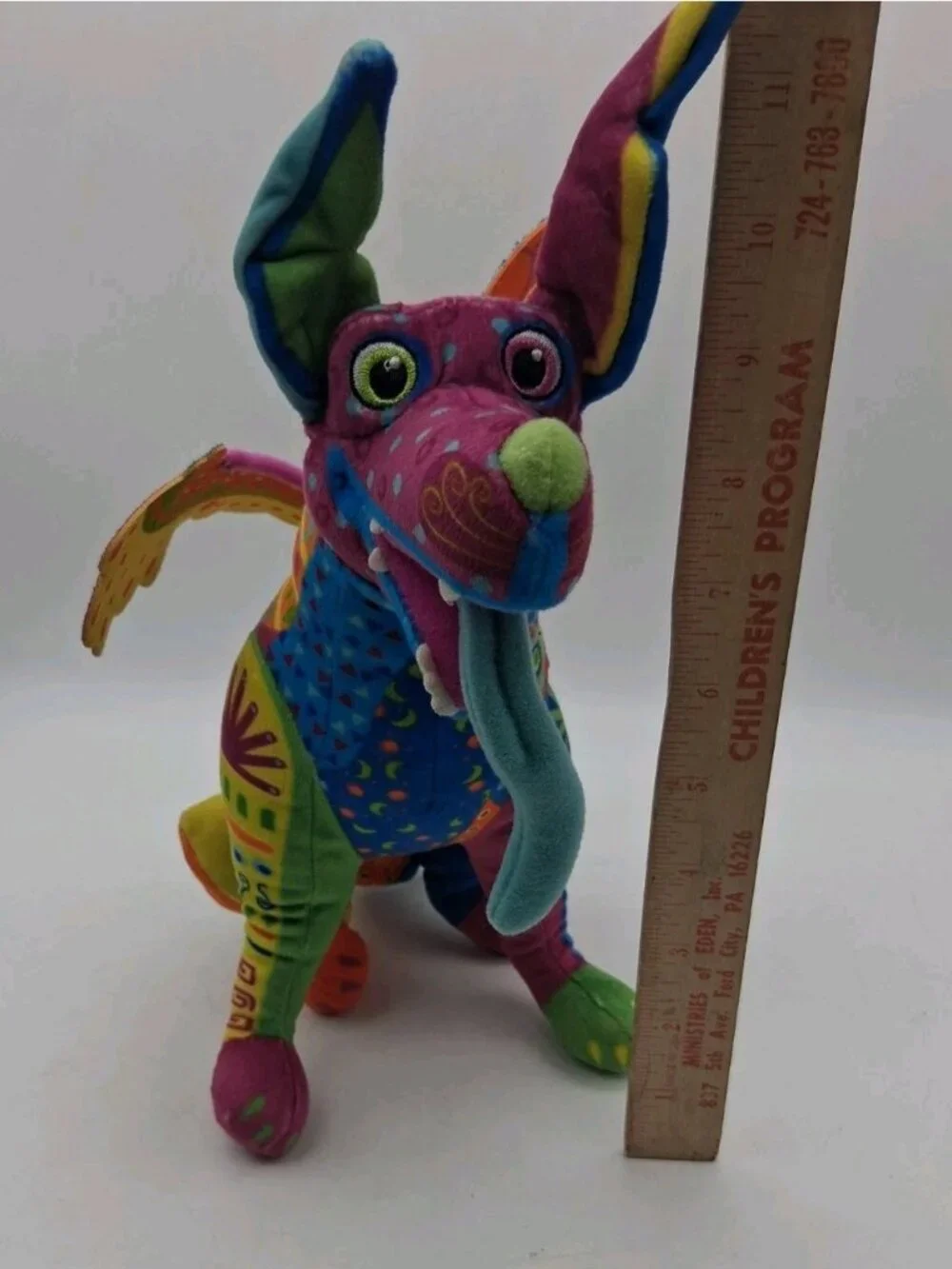 Disney Store Pixar Coco Dante Dog Alebrije Rainbow Plush Spirit Day Of The Dead - Picture 9 of 10